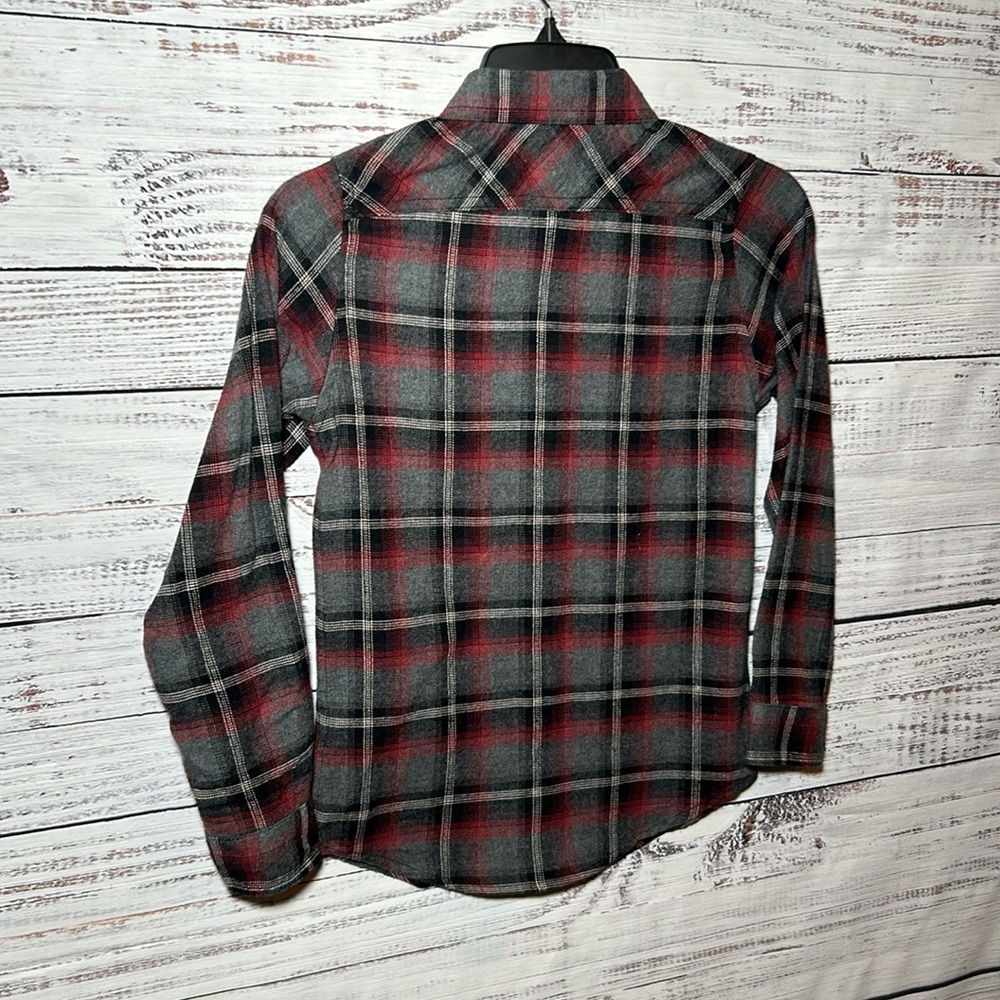 First Wave Dillards Charcoal Flannel Button Up Boys Size 10/12 NWT - Picture 11 of 15